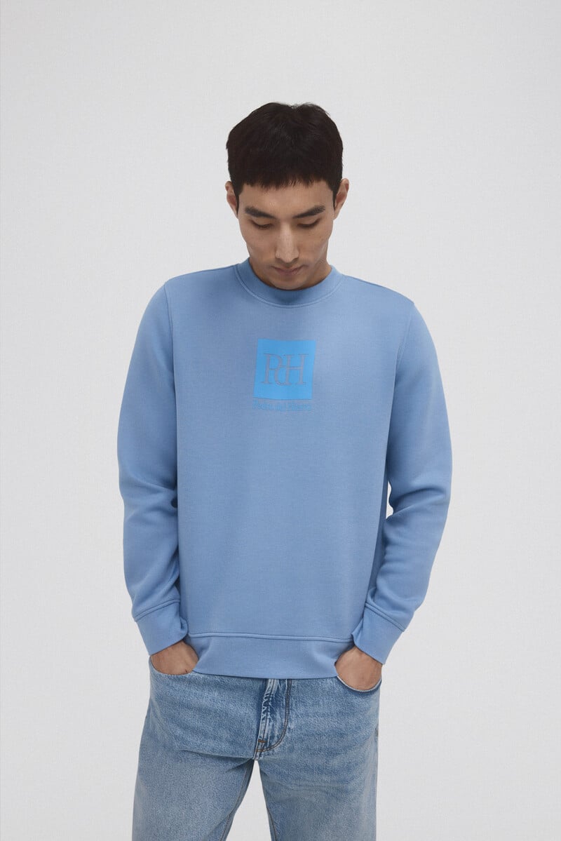 Cortefiel Sudadera logo cuello caja Rebajas de fin de temporada