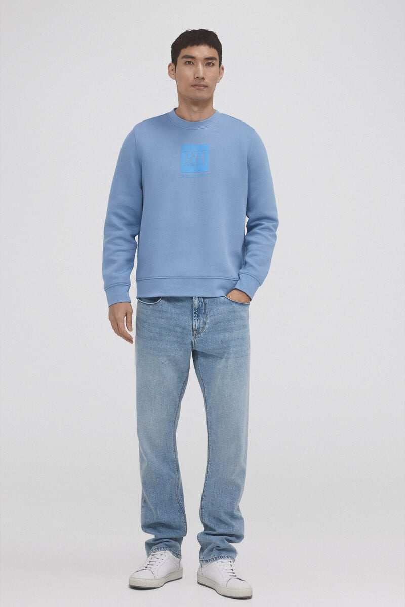 Cortefiel Sudadera logo cuello caja Rebajas de fin de temporada