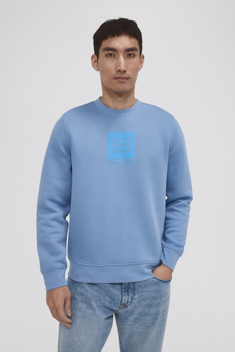 Cortefiel Sudadera logo cuello caja Rebajas de fin de temporada