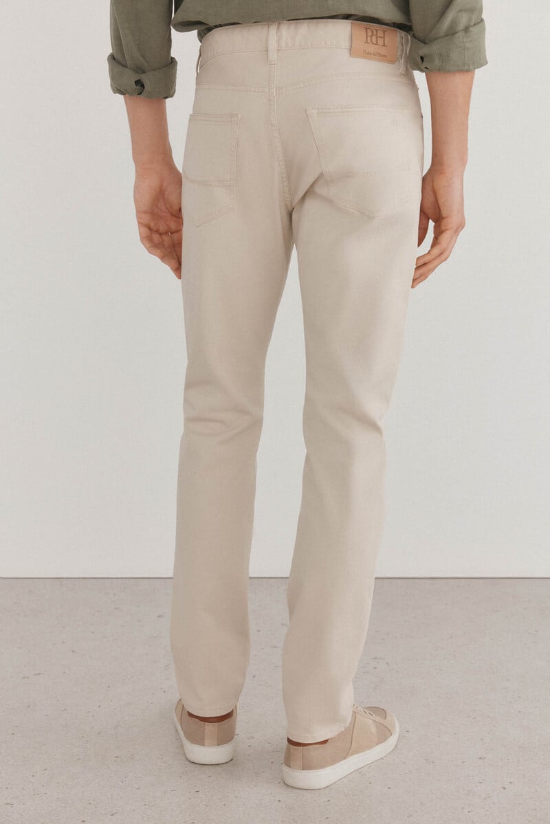 Cortefiel Pantalón 5 bolsillos color premium flex slim fit Rebajas baratas