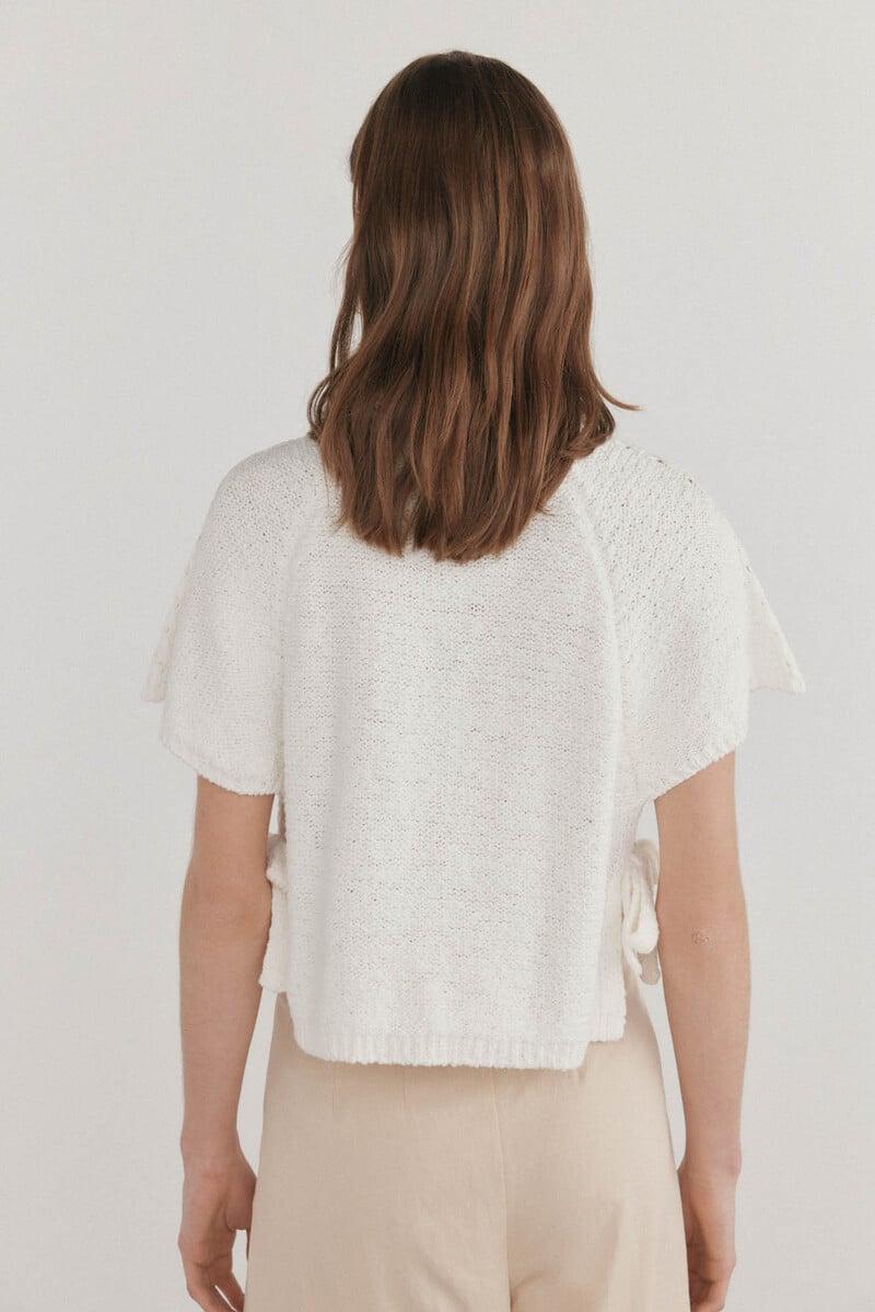 Cortefiel Top de punto cropped lazadas Liquidación