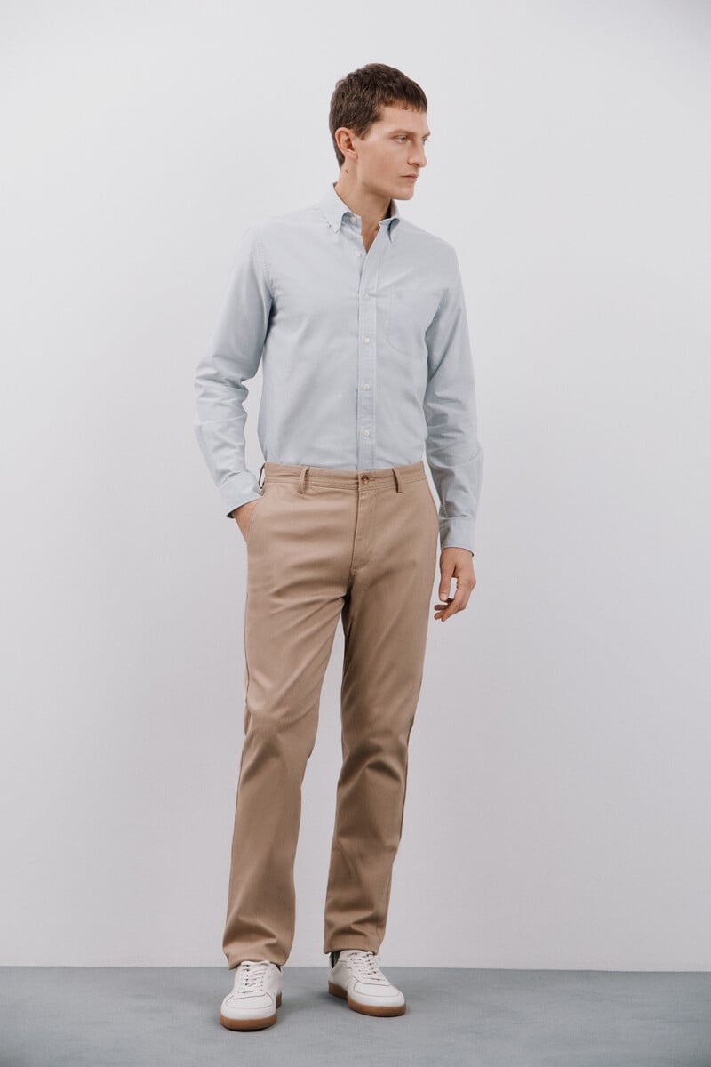 Cortefiel Camisa oxford liso Envío gratis