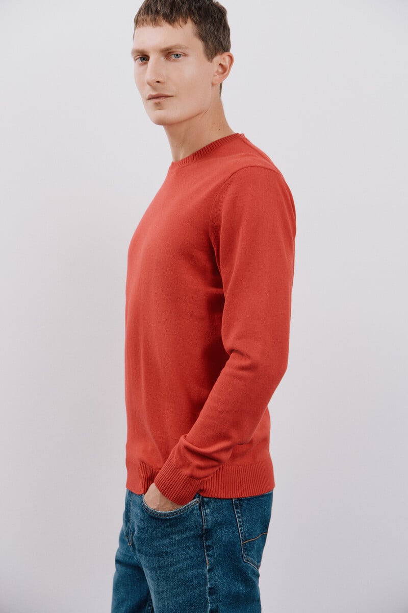Cortefiel Jersey algodón cuello redondo básico COMPRAR AHORA