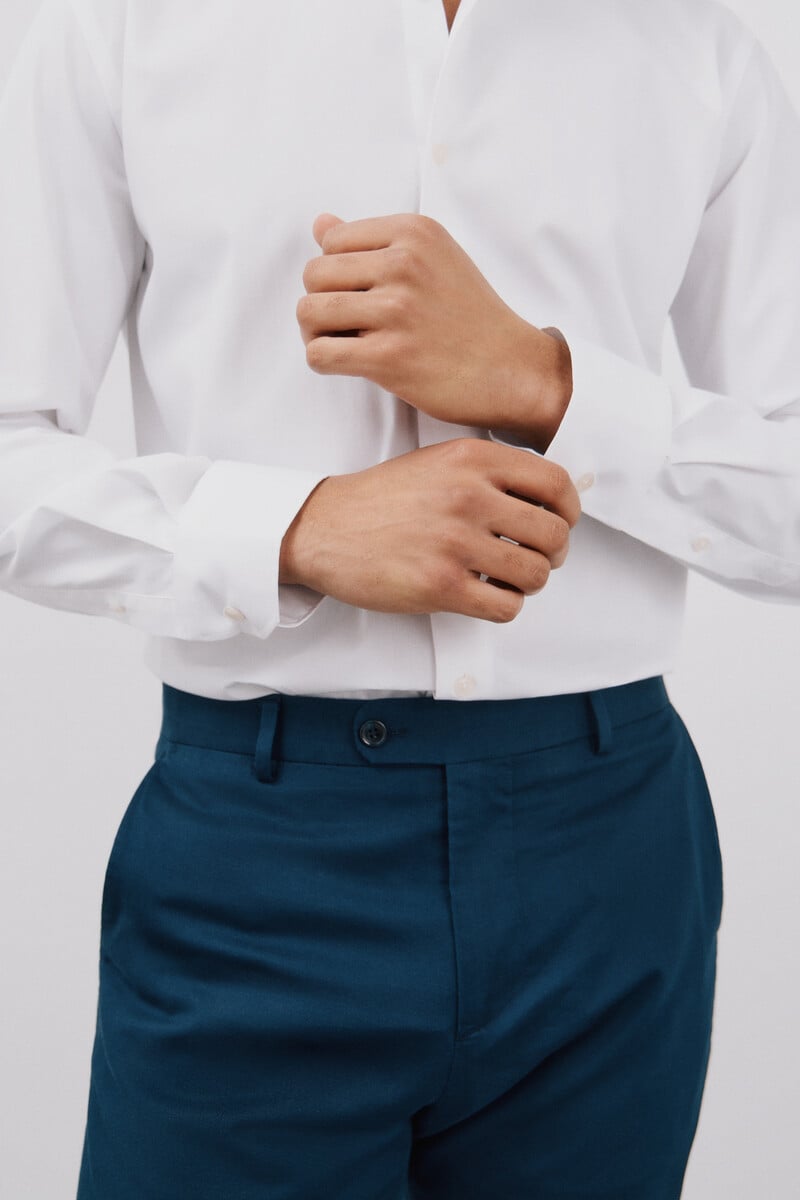 Cortefiel Camisa vestir lisa fácil plancha Últimos 2 días