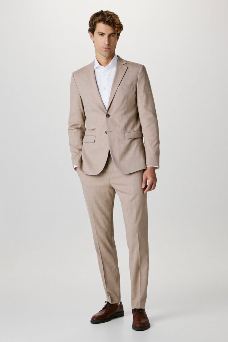 Cortefiel Pantalón de traje Slim Fit con lana