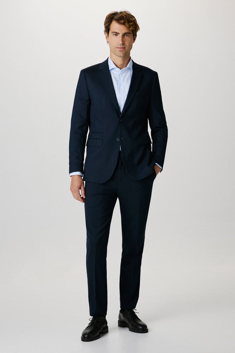 Cortefiel Pantalón de traje Slim Fit con lana Liquidación