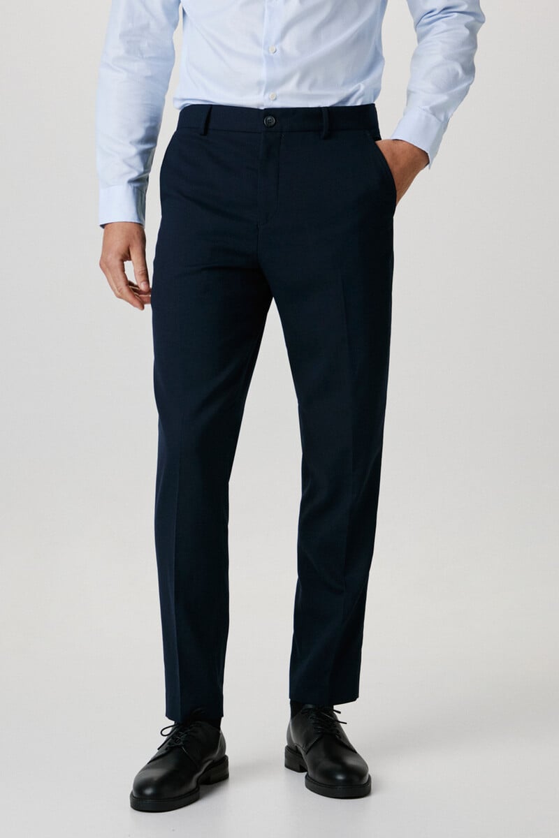 Cortefiel Pantalón de traje Slim Fit con lana Liquidación