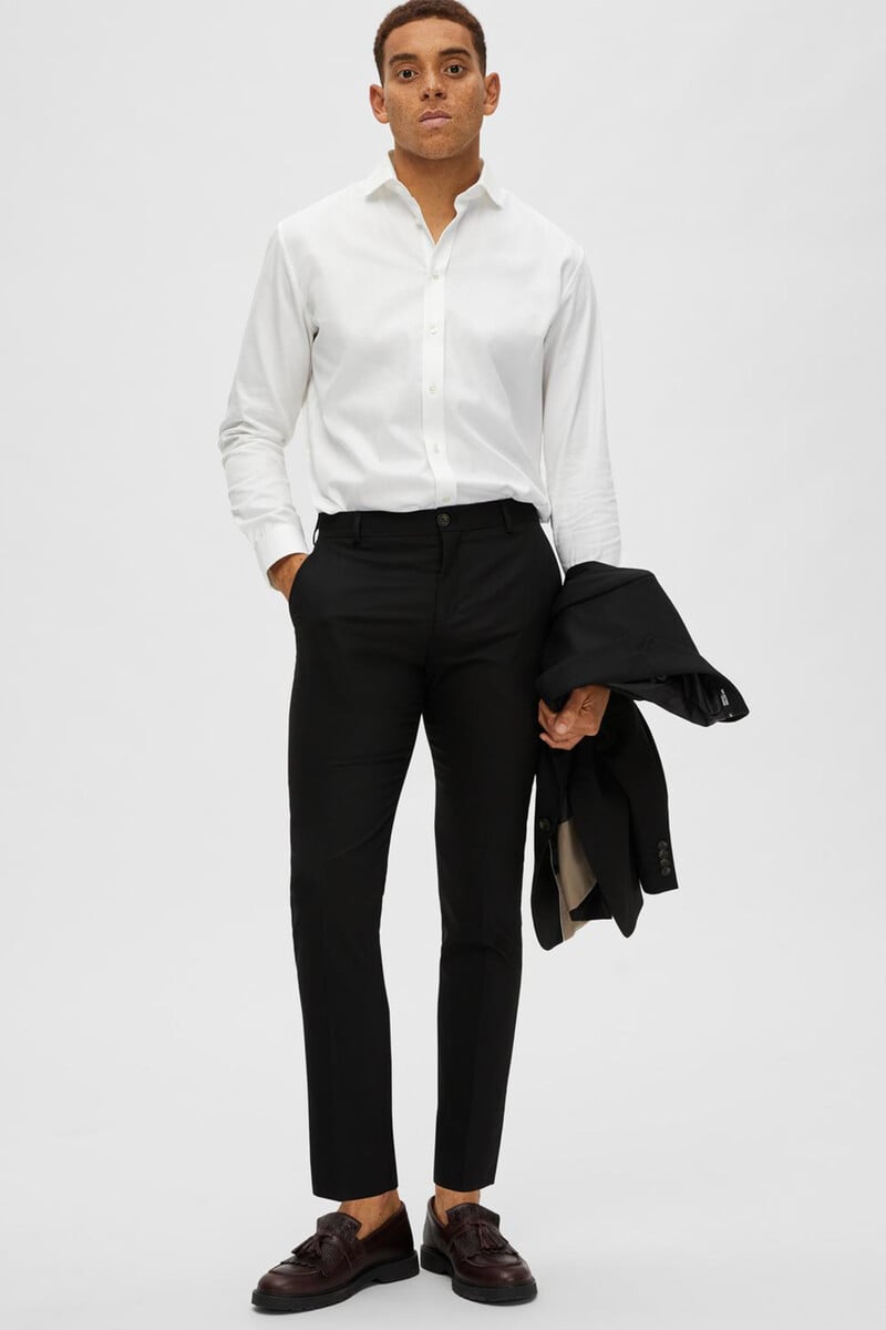 Cortefiel Pantalón de traje Slim Fit con lana