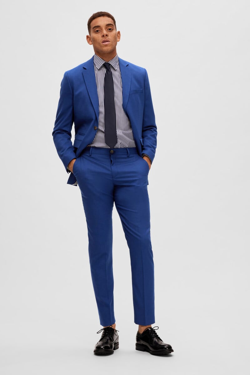 Cortefiel Pantalón de traje Slim Fit con lana