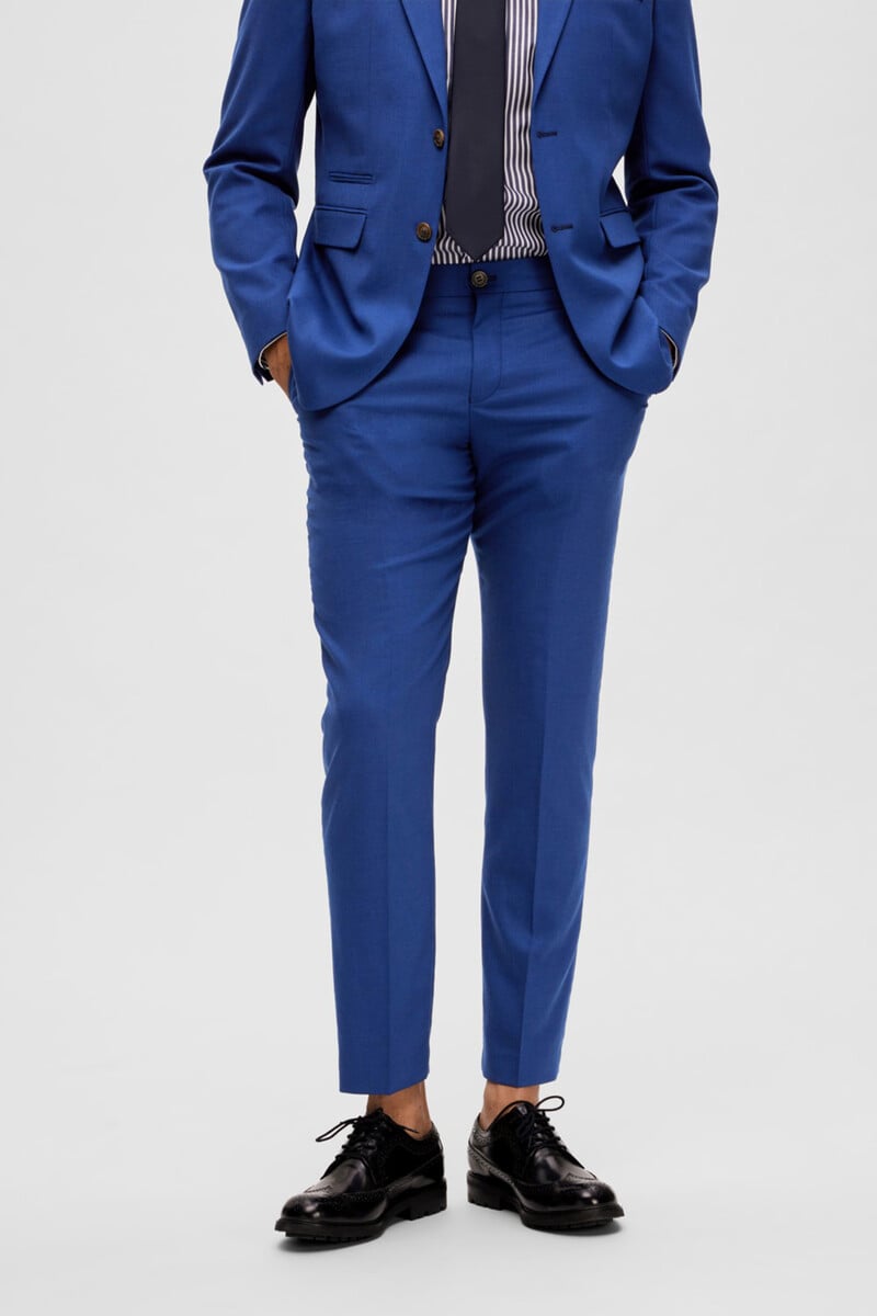 Cortefiel Pantalón de traje Slim Fit con lana Tienda de fábrica