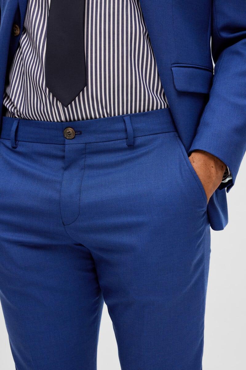 Cortefiel Pantalón de traje Slim Fit con lana Tienda de fábrica