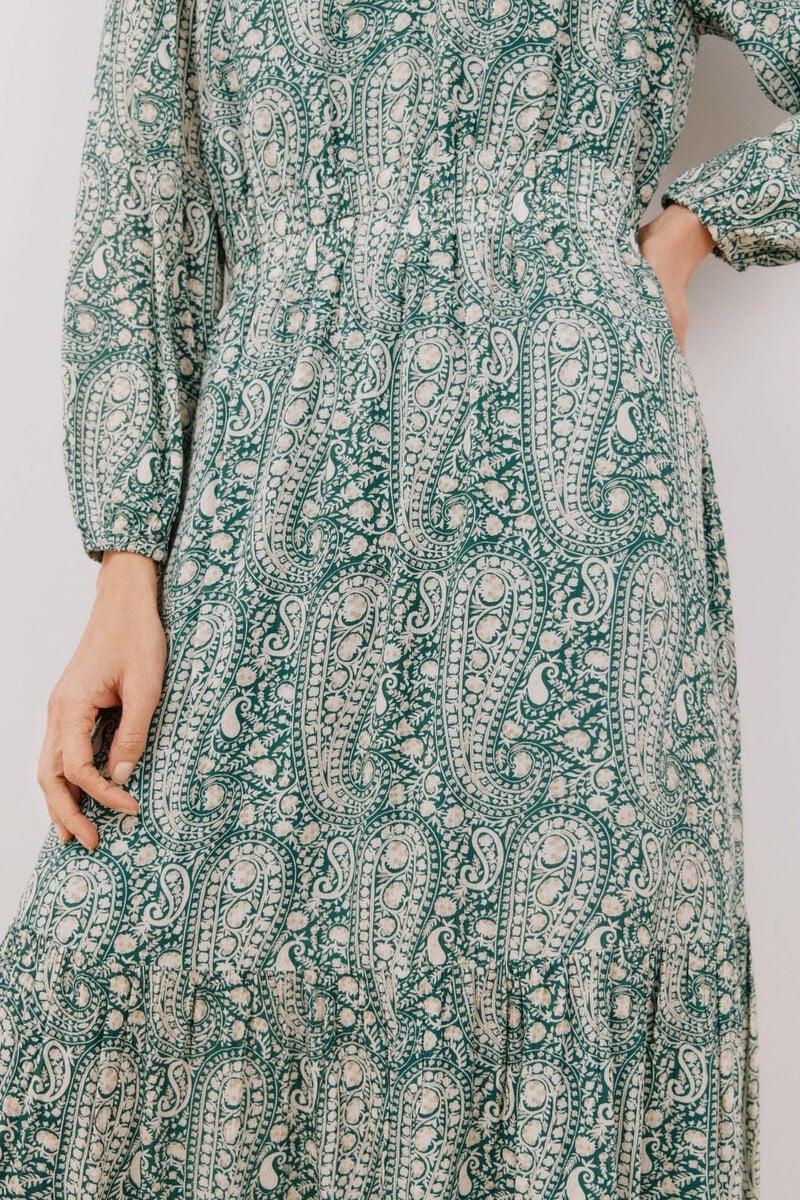 Cortefiel Vestido estampado largo Descuentos del mes