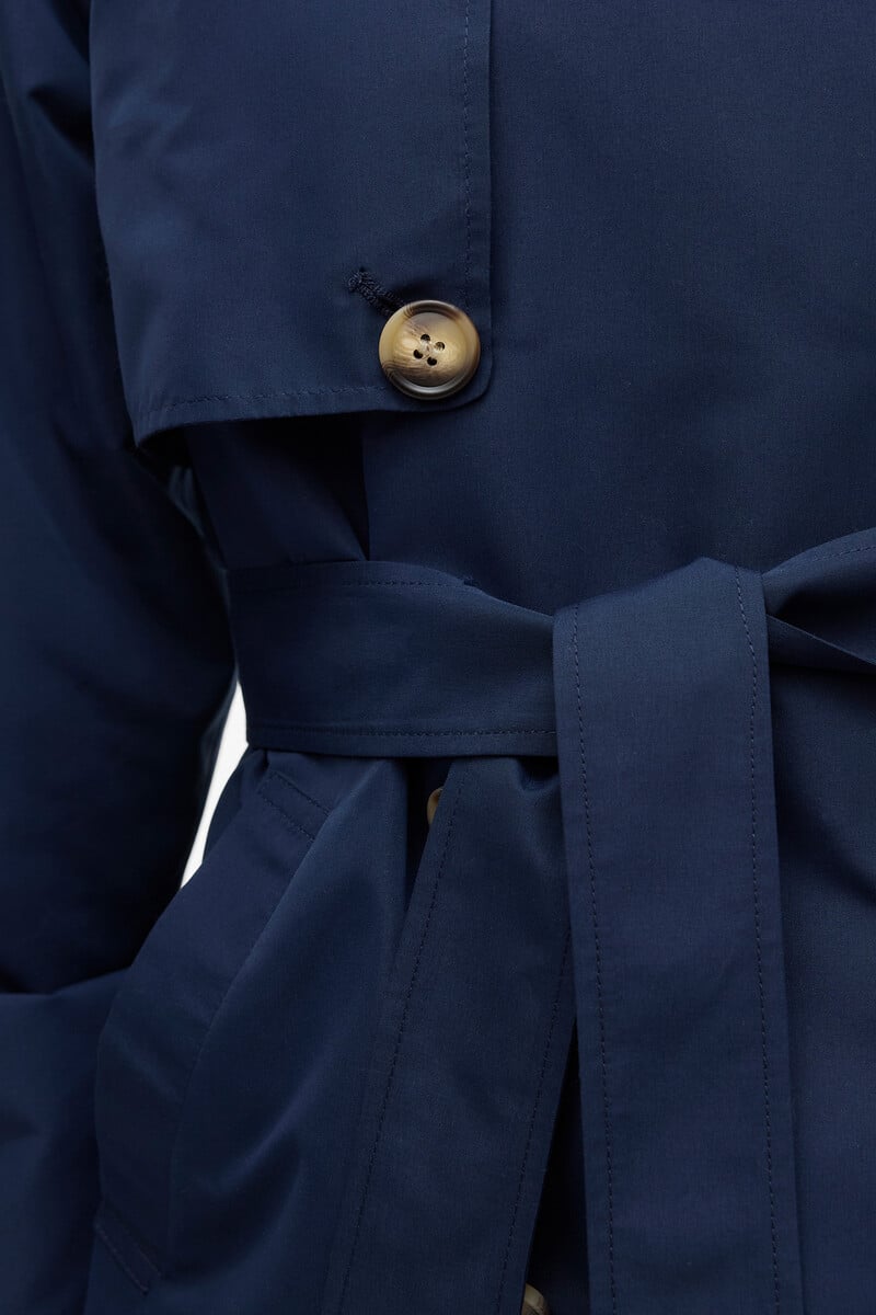 Cortefiel Trench corto de manga larga Última moda
