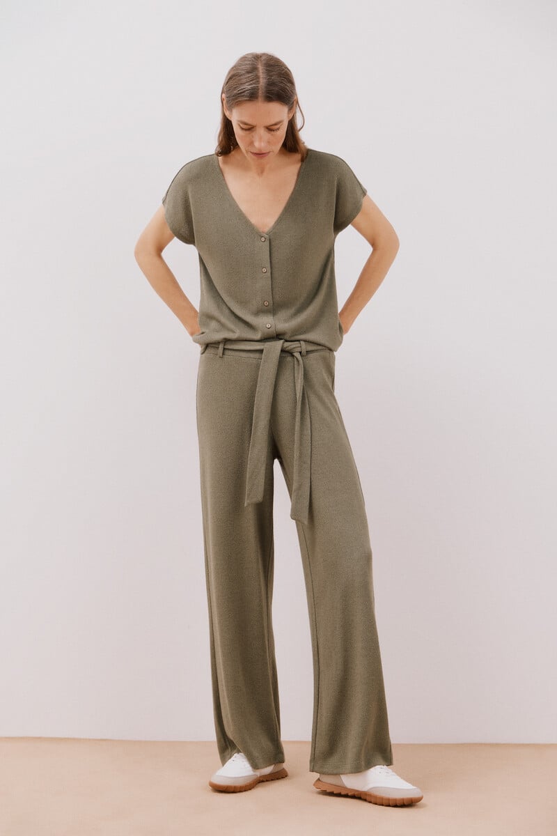 Cortefiel Pantalón punto cinturón Venta caliente