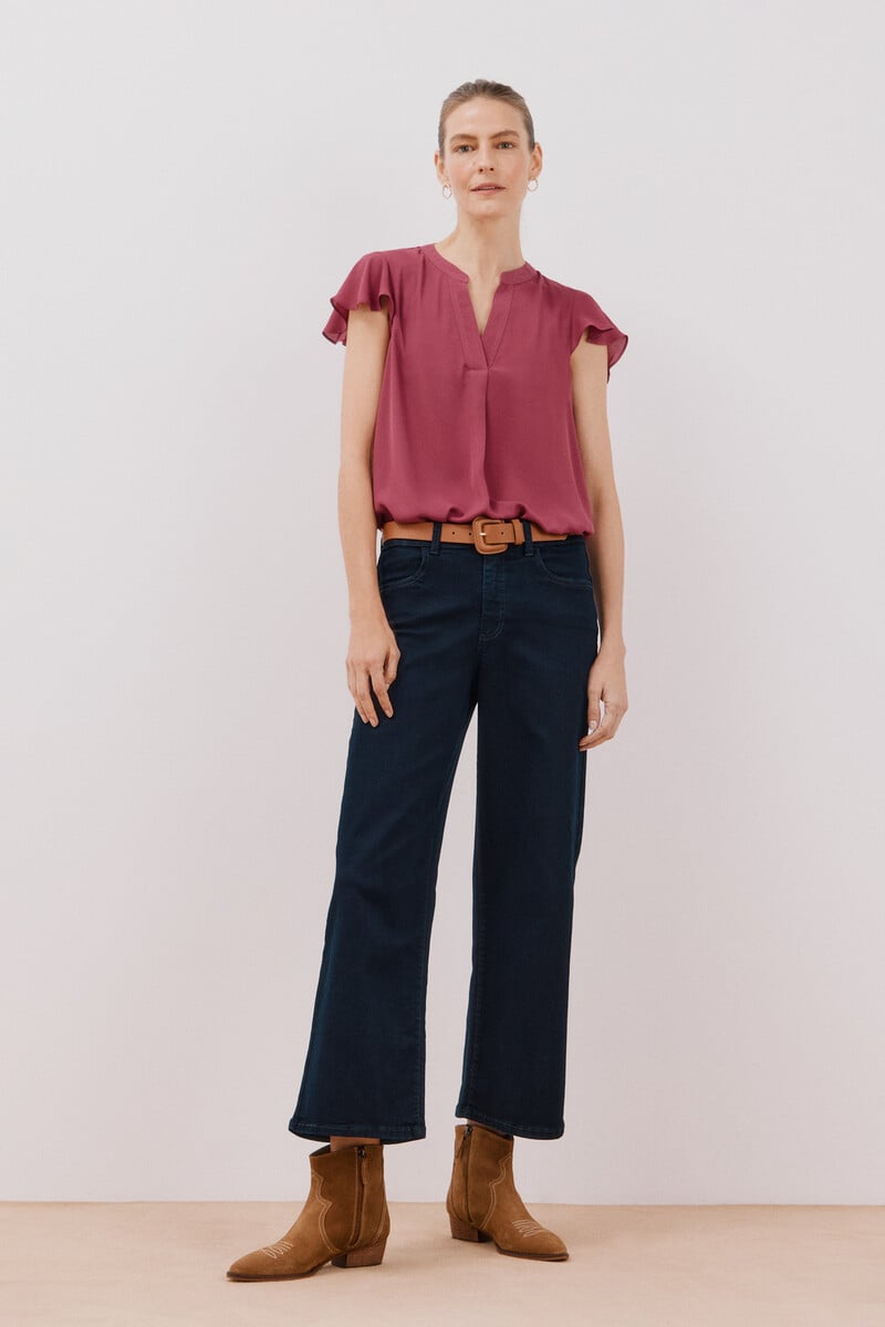 Cortefiel Blusa manga volante Rebajas de fábrica