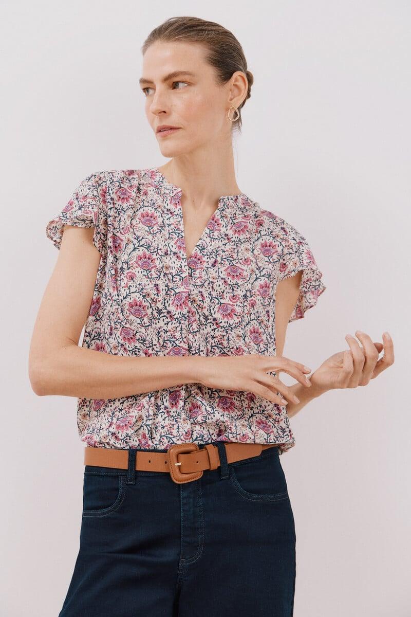 Cortefiel Blusa manga volante Envío gratis