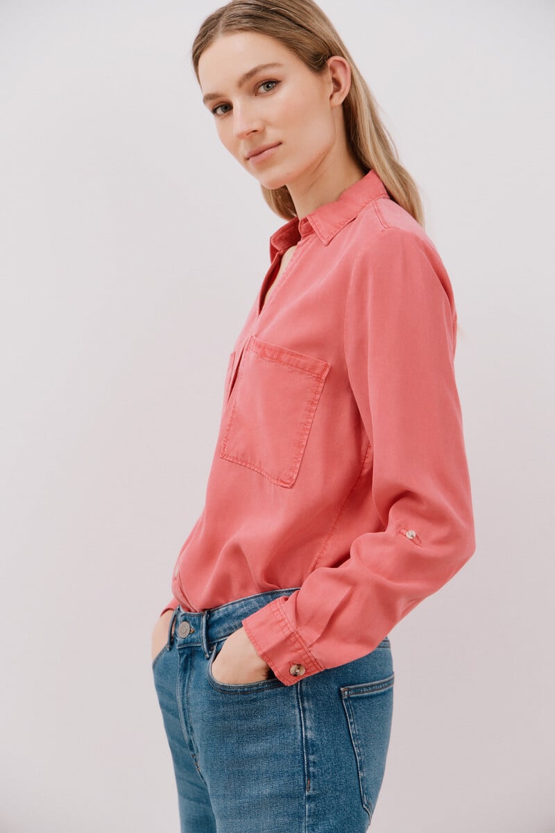 Cortefiel Camisa Vaquera Tencel Últimos 3 días