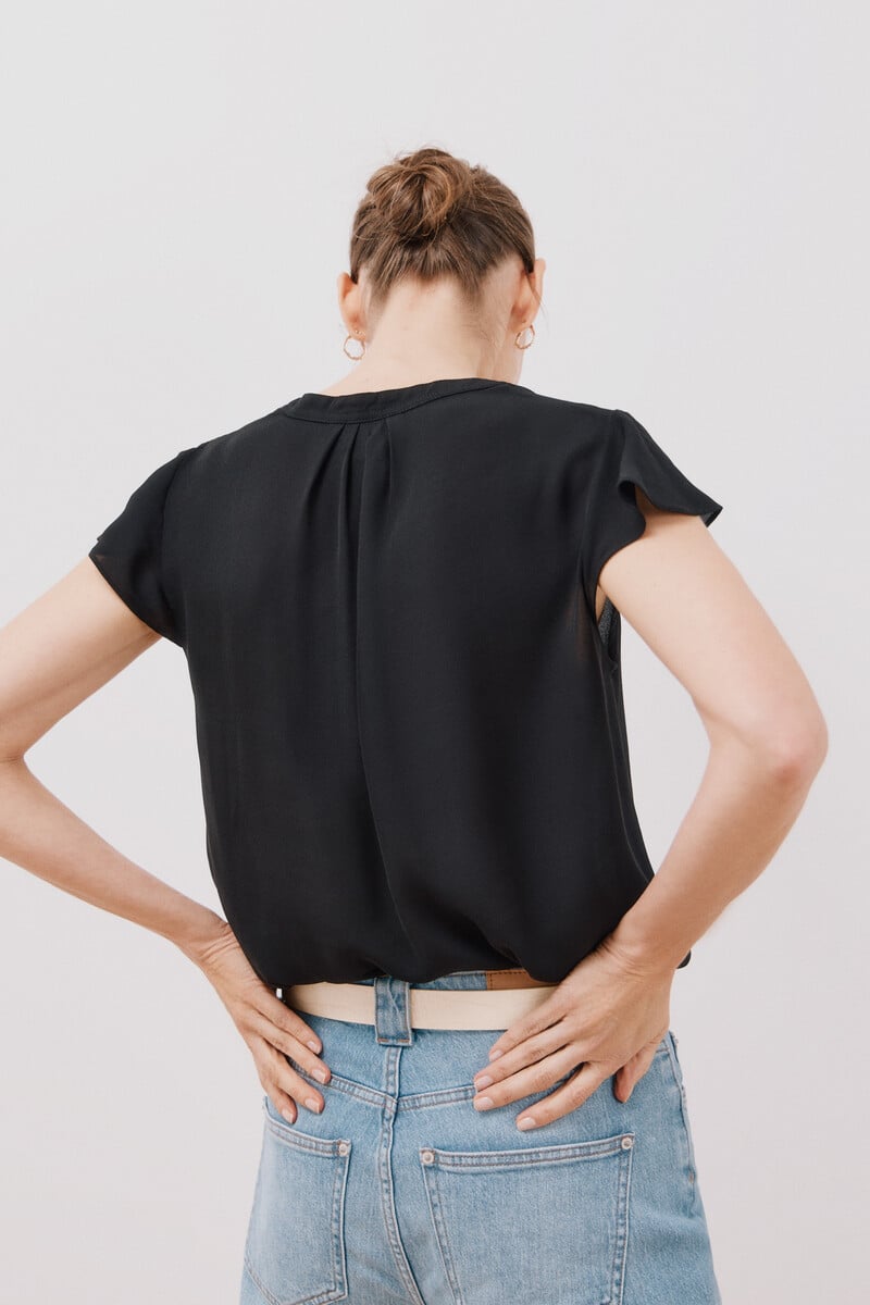 Cortefiel Blusa manga volante