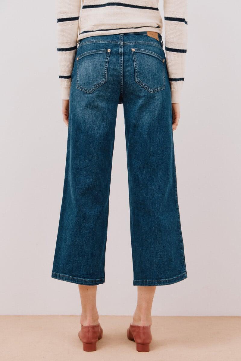 Cortefiel Jeans palazzo crop Envío internacional gratuito