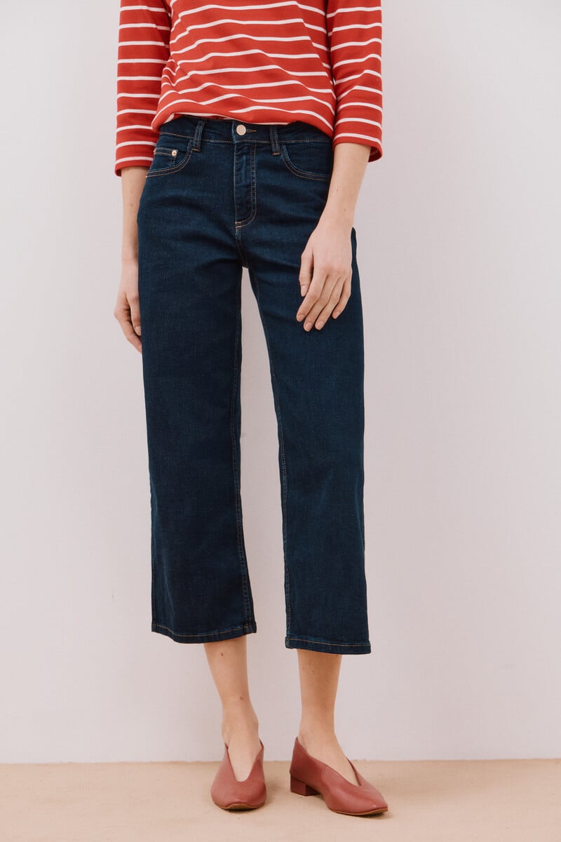 Cortefiel Jeans palazzo crop En oferta