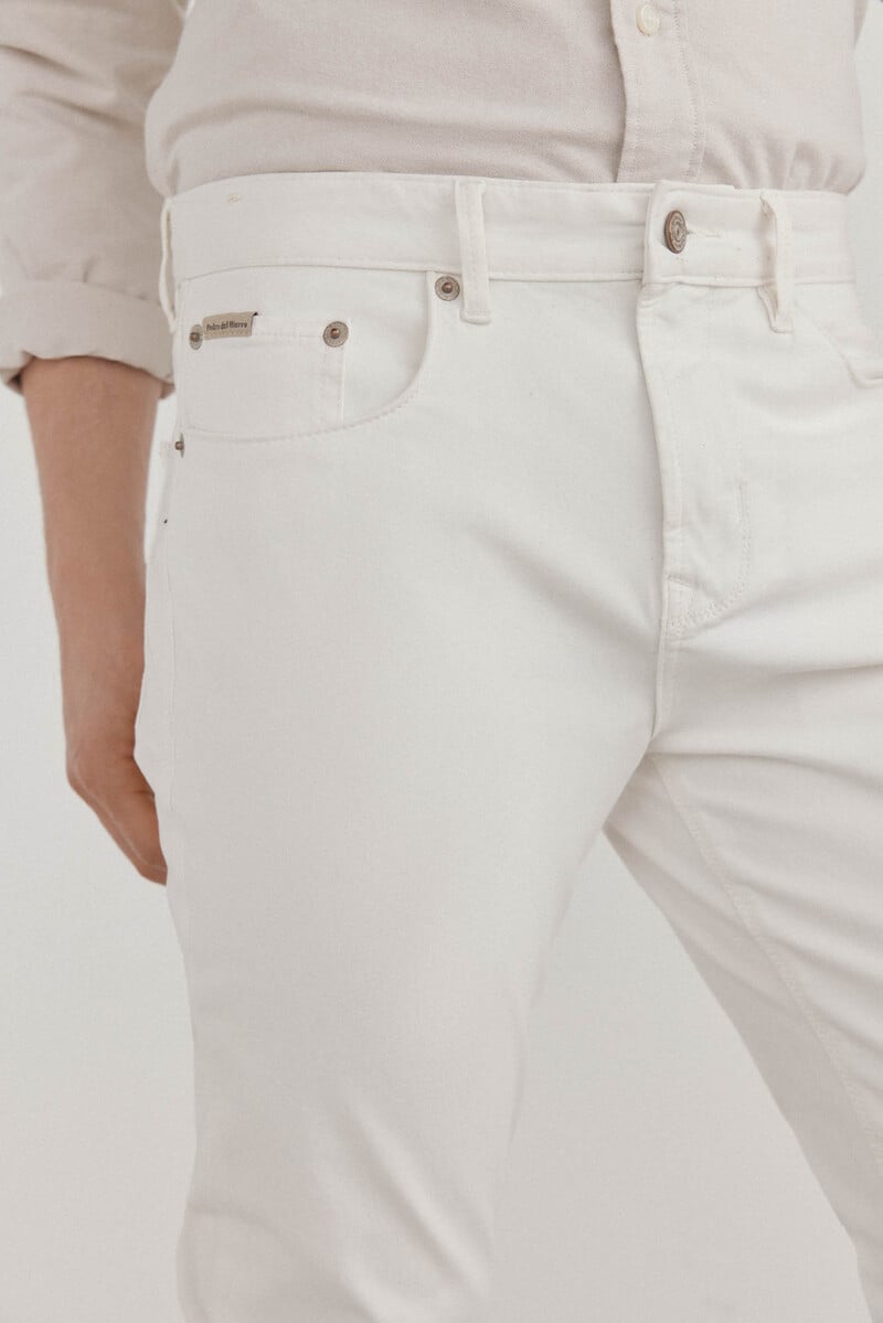 Cortefiel Pantalón 5 bolsillos color premium flex slim fit Ofertas especiales