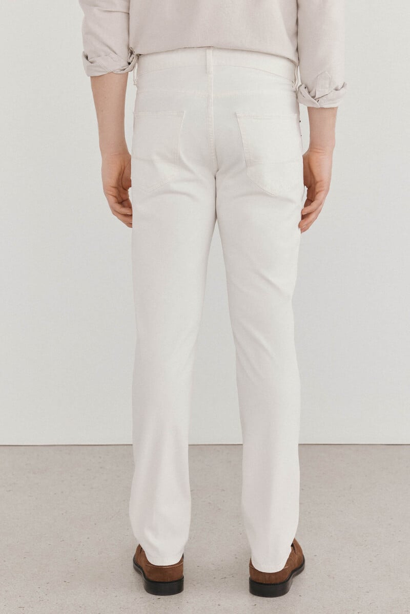 Cortefiel Pantalón 5 bolsillos color premium flex slim fit Ofertas especiales
