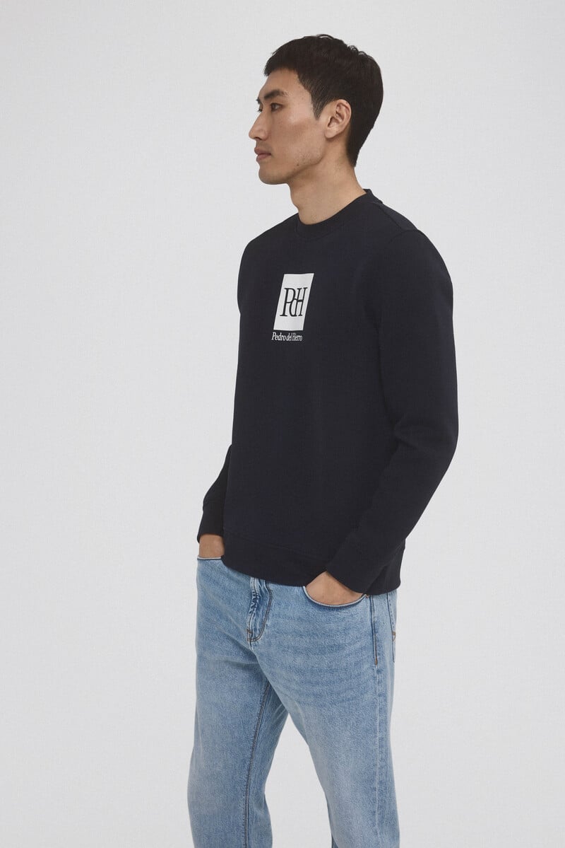 Cortefiel Sudadera logo cuello caja Precio ultrabajo