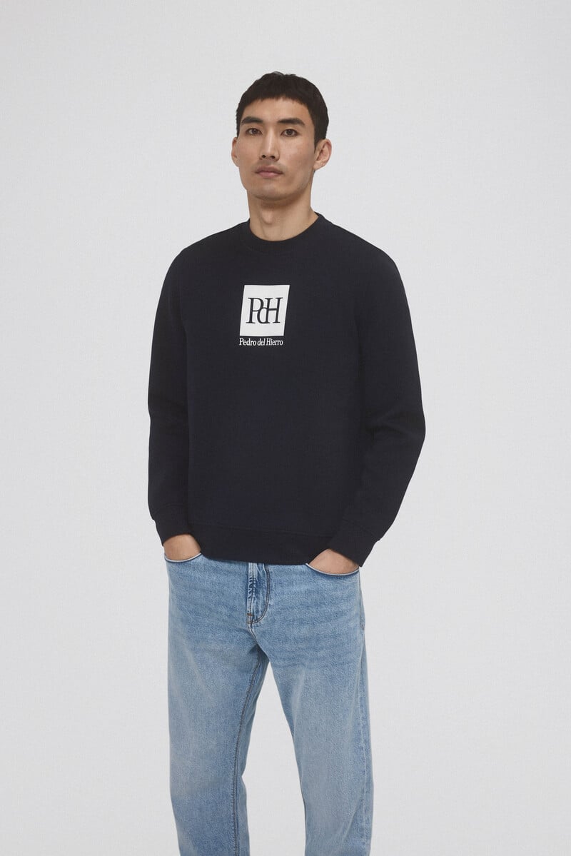 Cortefiel Sudadera logo cuello caja Precio ultrabajo