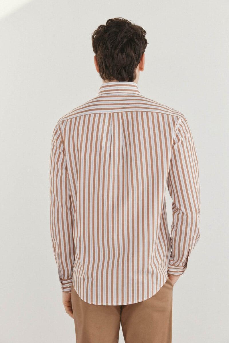 Cortefiel Camisa rayas popelín slub Ofertas