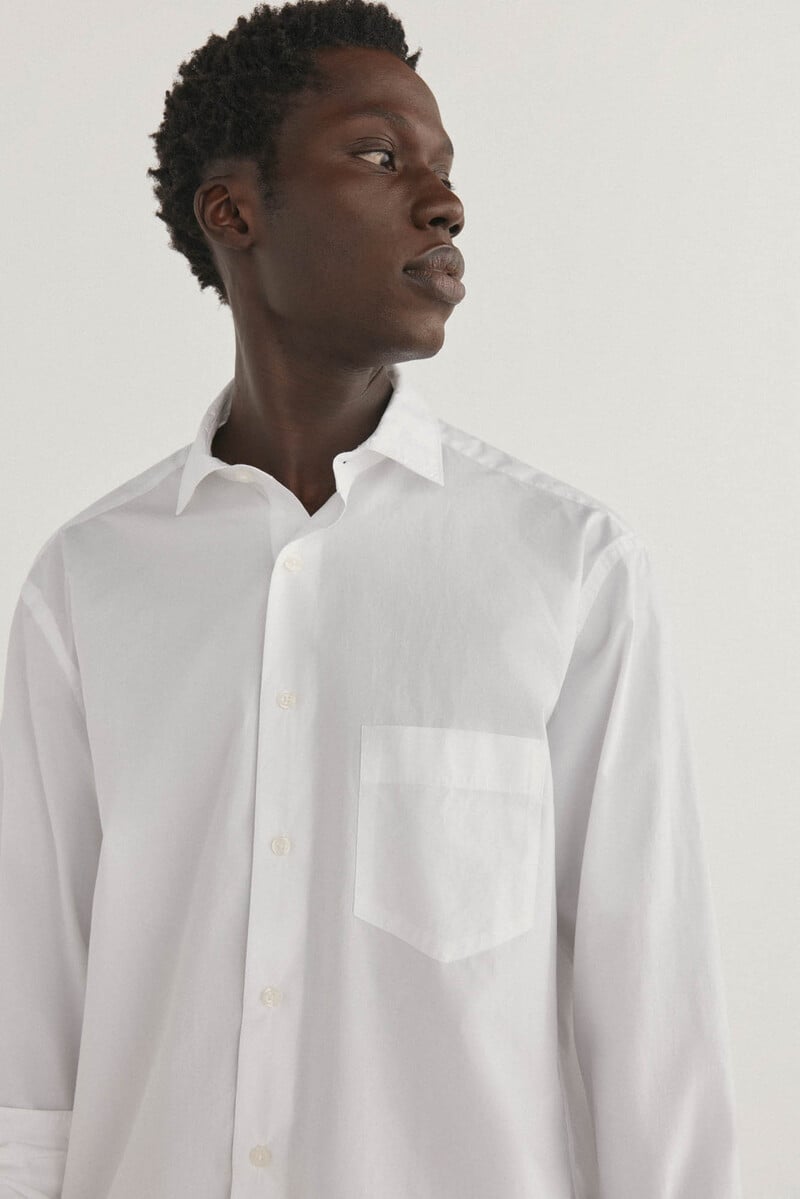 Cortefiel Camisa lisa blanca Rebajas de fábrica
