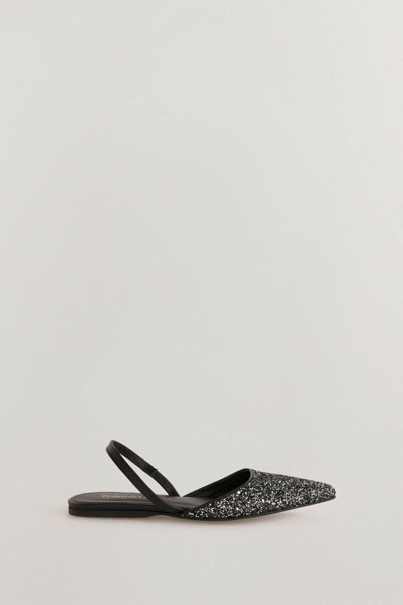 Cortefiel Zapato destalonado purpurina Mejor oferta