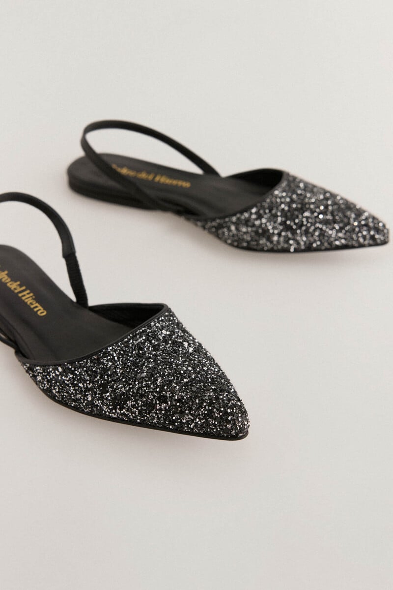Cortefiel Zapato destalonado purpurina Mejor oferta
