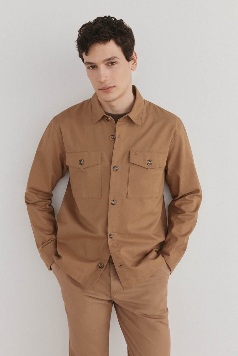 Cortefiel Sobrecamisa algodón lino