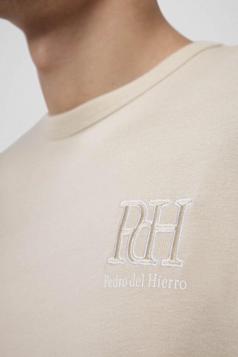 Cortefiel Camiseta lisa logo bordado Envío gratis