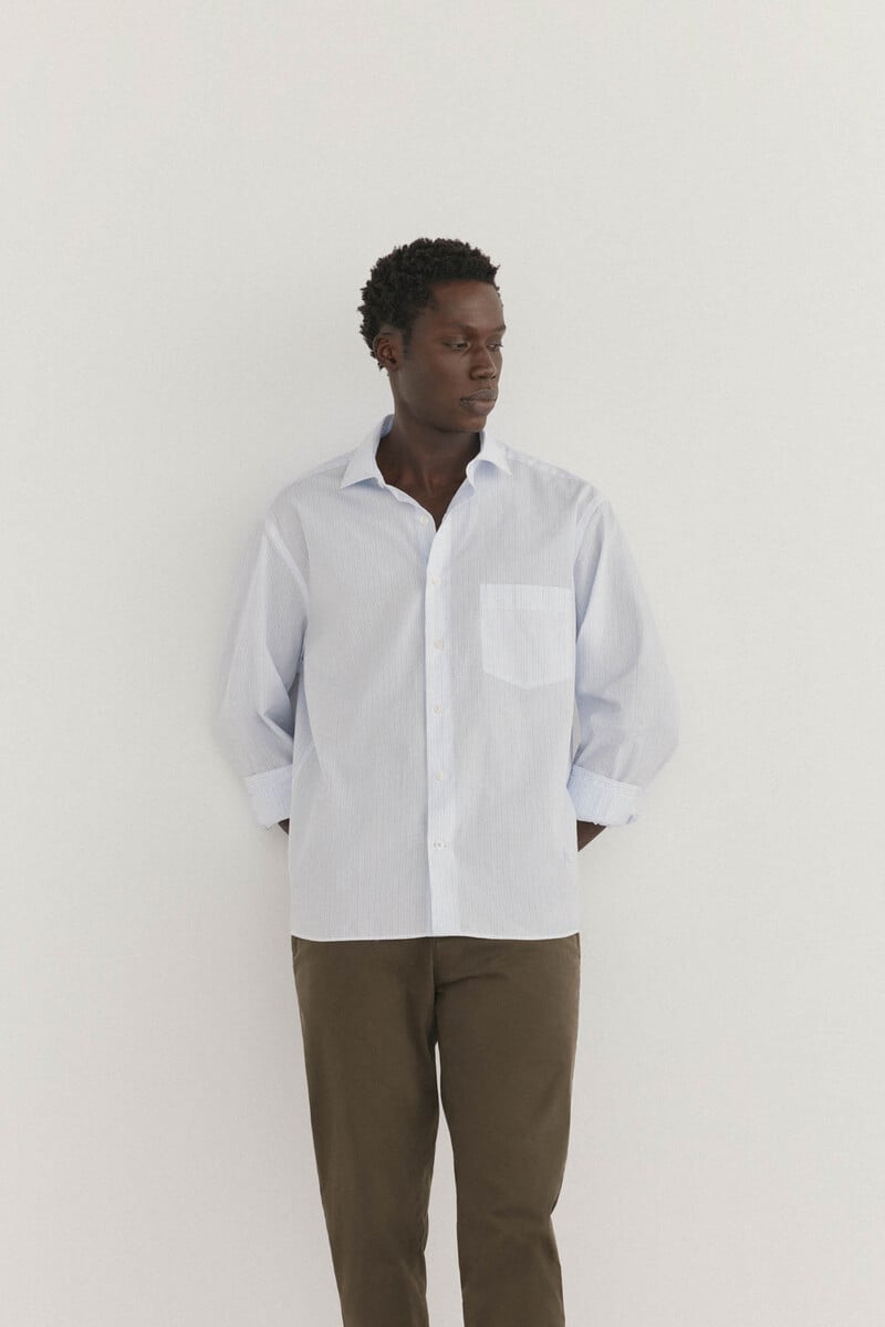Cortefiel Camisa rayas popelín Promoción trimestral