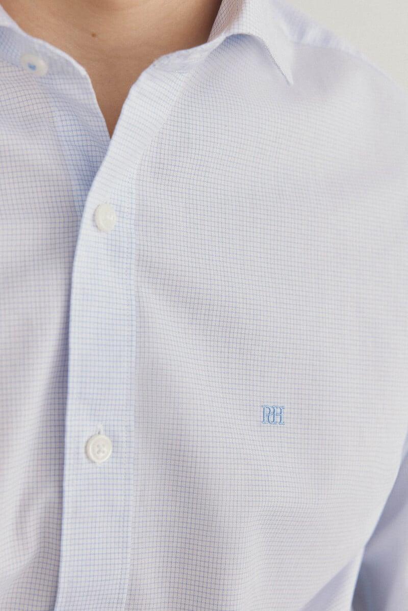 Cortefiel Camisa cuadros fácil plancha + anti olor slim fit Grandes ahorros
