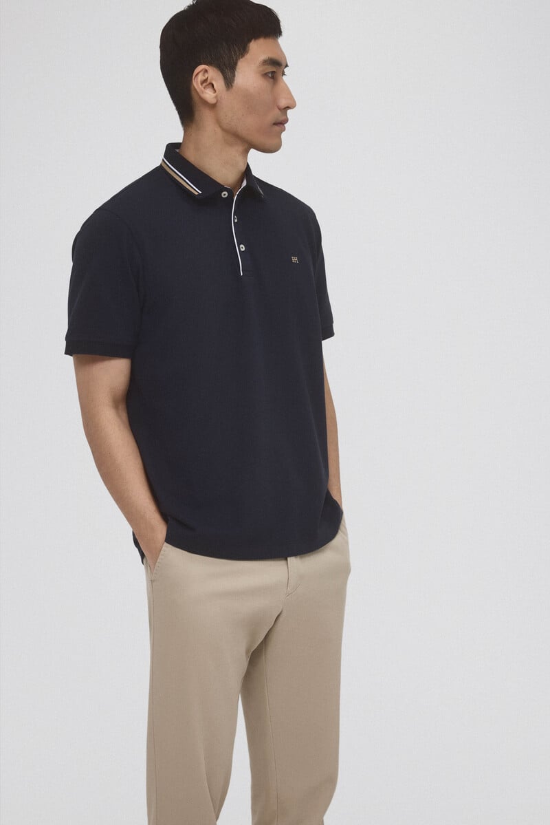Cortefiel Polo tips en cuello