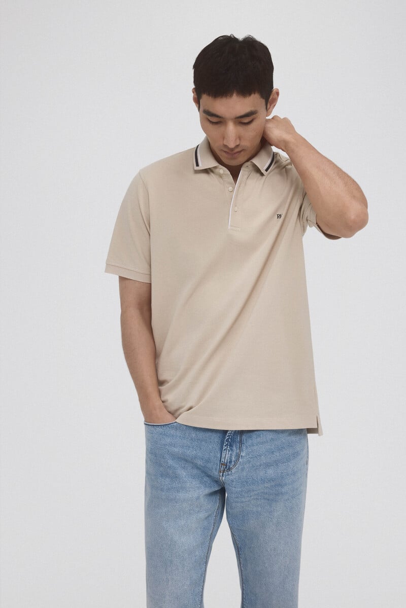 Cortefiel Polo tips en cuello 2025