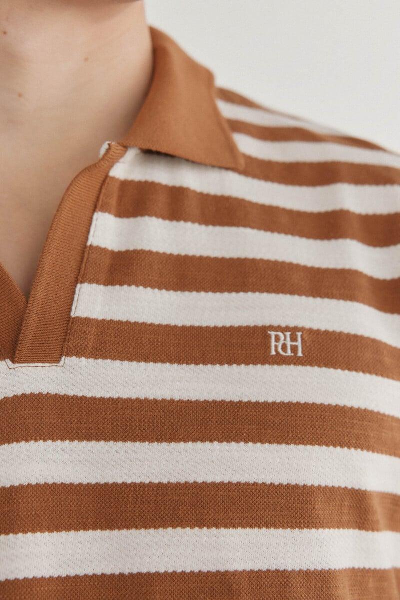 Cortefiel Polo rayas estructura cuello abierto Mejor oferta