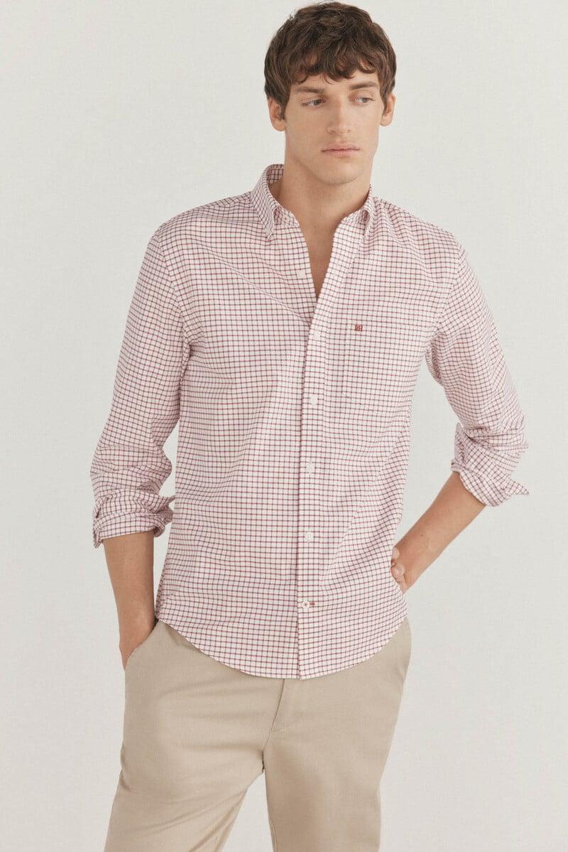 Cortefiel Camisa non iron oxford cuadros Envío internacional gratuito
