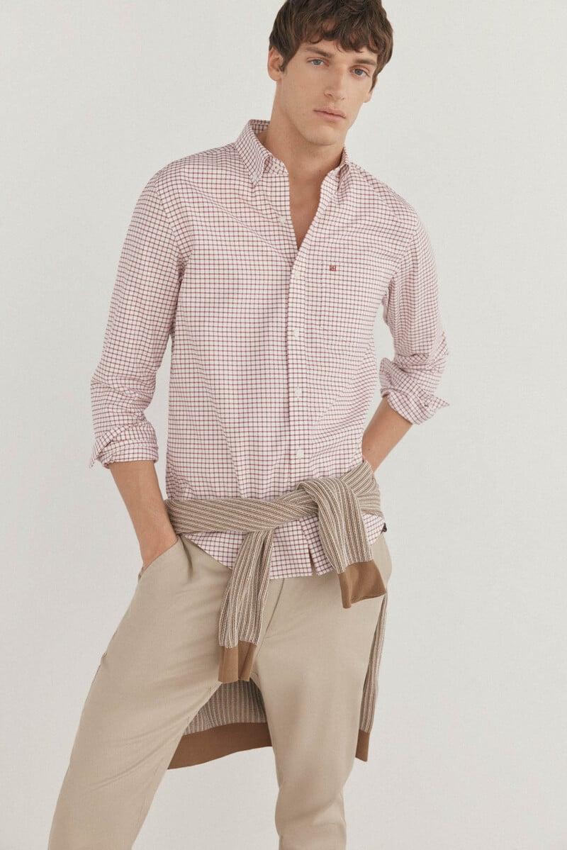 Cortefiel Camisa non iron oxford cuadros Envío internacional gratuito