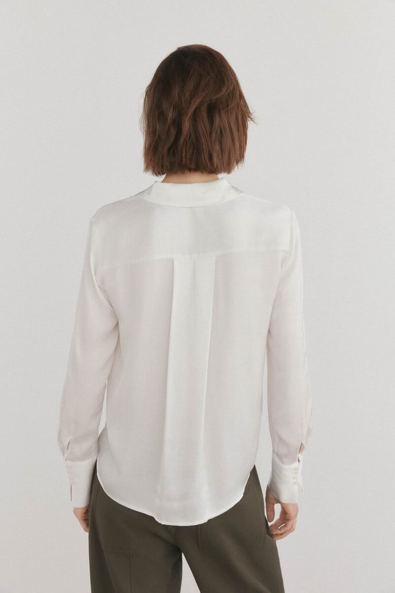 Cortefiel Camisa satinada fluida Ofertas de temporada