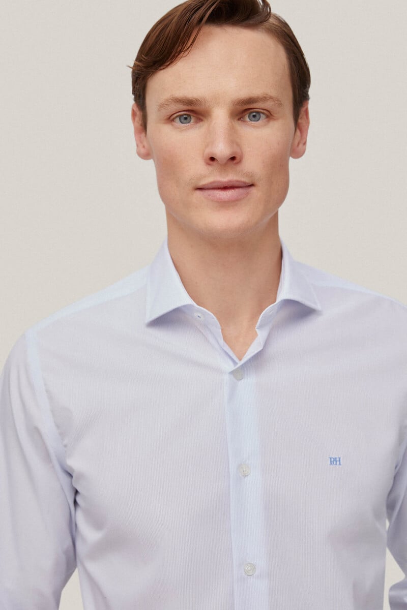 Cortefiel Camisa vestir mil rayas non iron + antimanchas slim fit Ofertas