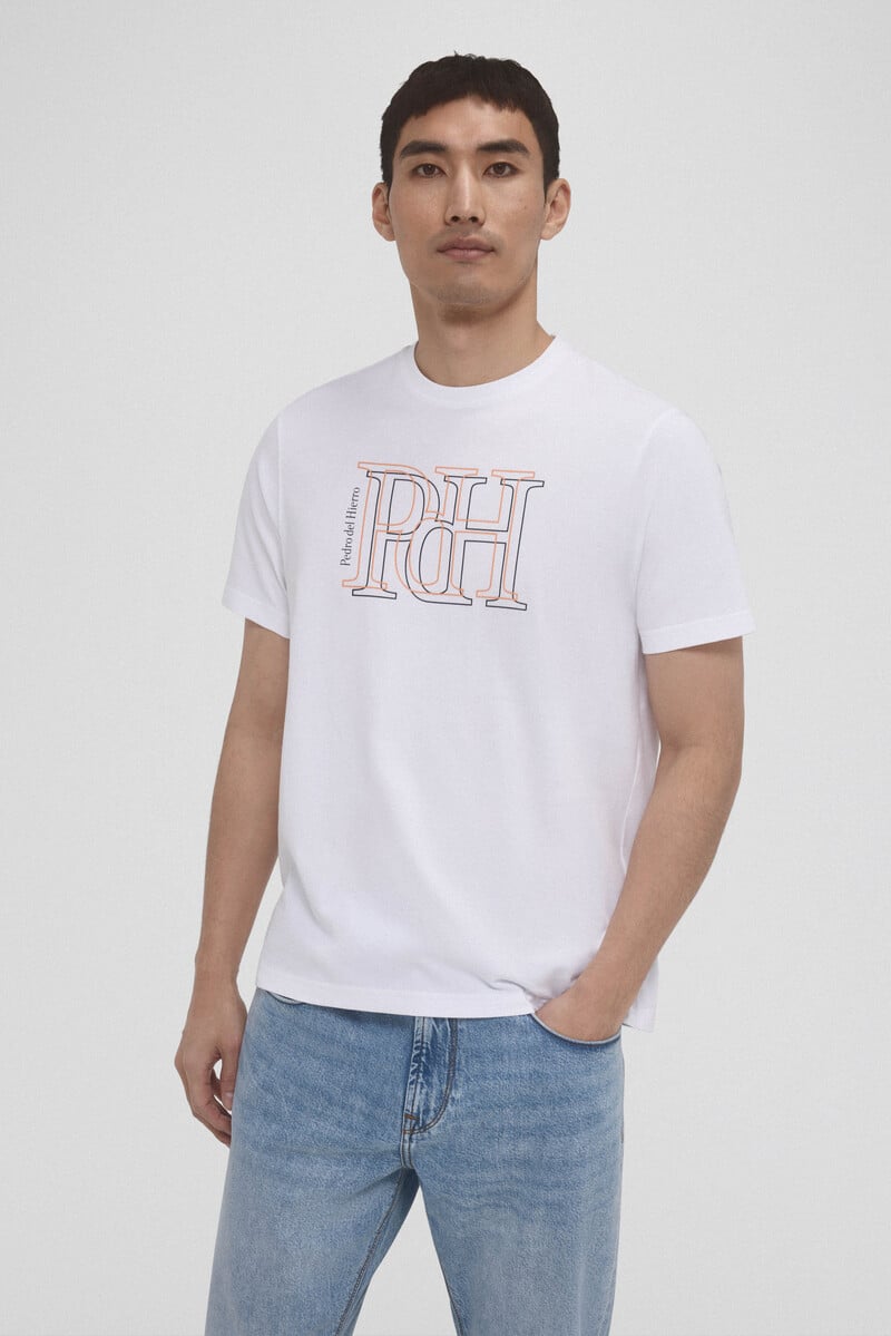 Cortefiel Camiseta logo grande Descuento