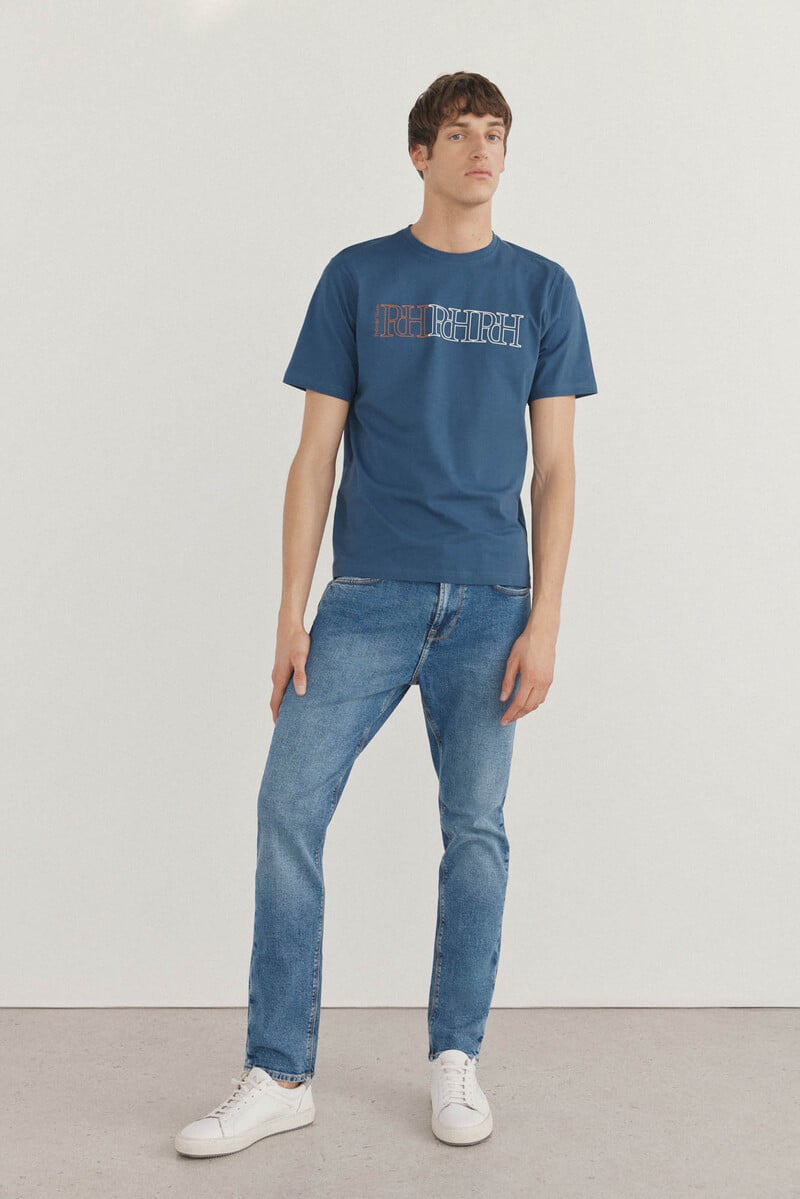 Cortefiel Camiseta logos estampados Mejor oferta