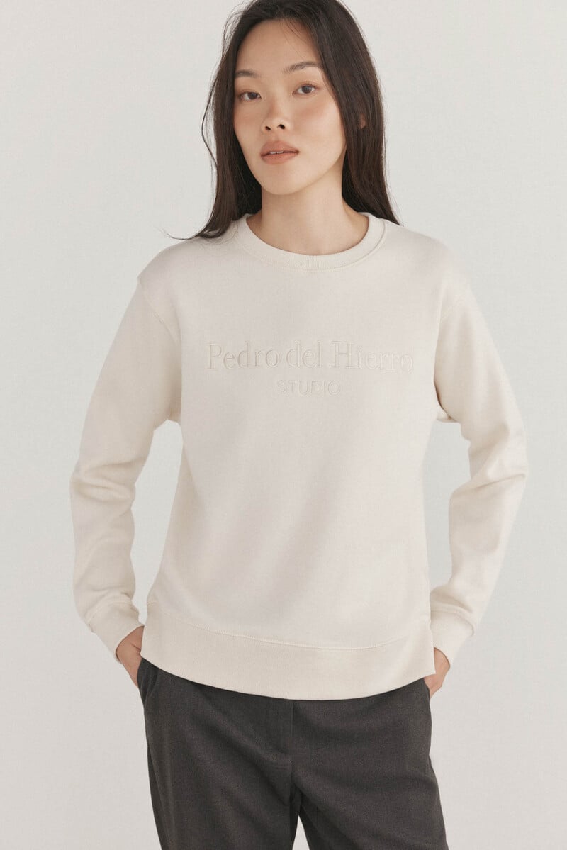 Cortefiel Sudadera lisa logo Envío gratis