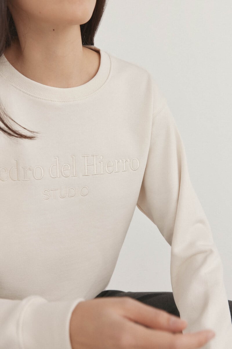 Cortefiel Sudadera lisa logo Envío gratis