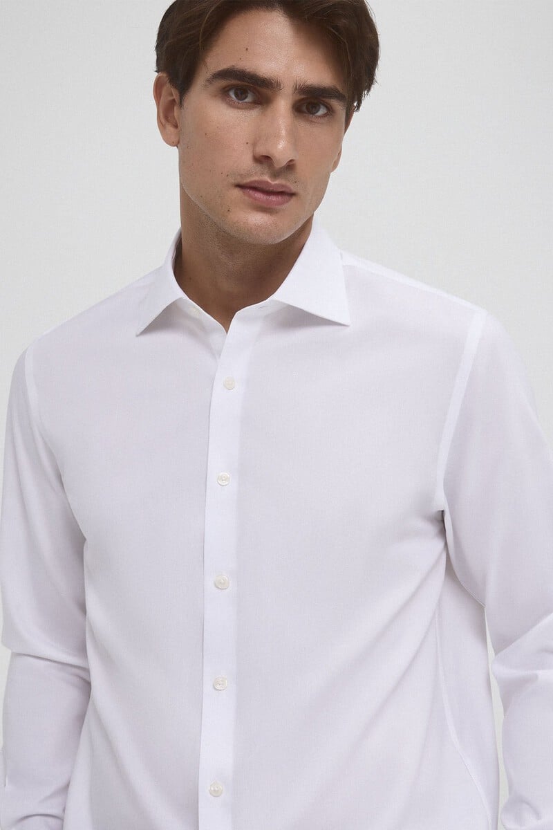 Cortefiel Camisa vestir puño gemelos non iron + antimanchas Envío gratis