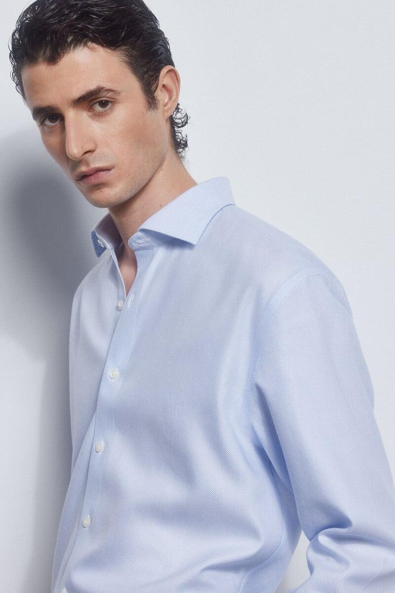 Cortefiel Camisa gemelos lisa non iron + antimanchas Precios de Black Friday