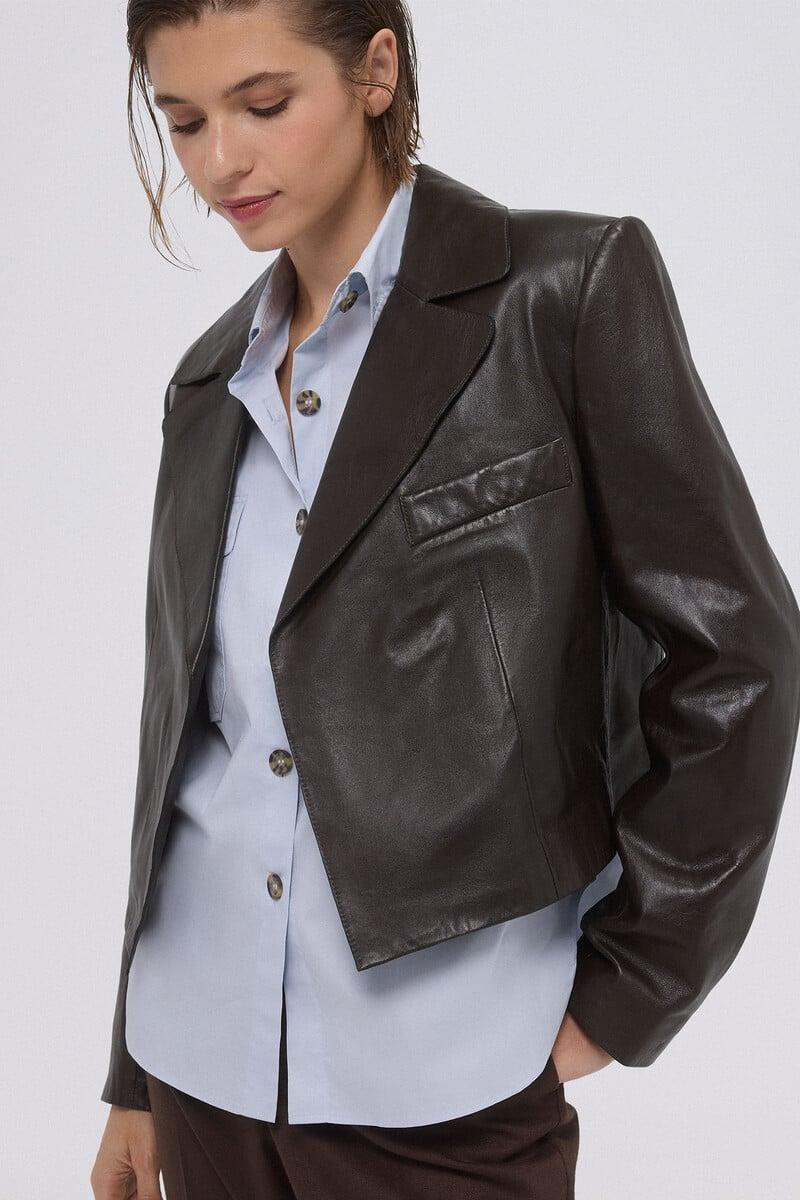 Cortefiel Blazer corta khaki Libre de impuestos